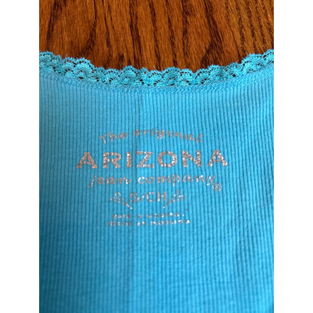 Y2K Lace Trim Ribbed Tank Top Small - Picture 3 of 4